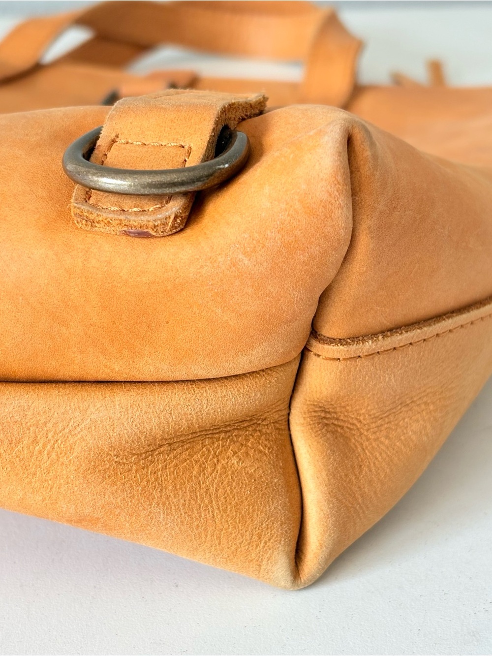 Able Leather Tote Backpack - Camel - Picture 8 of 14